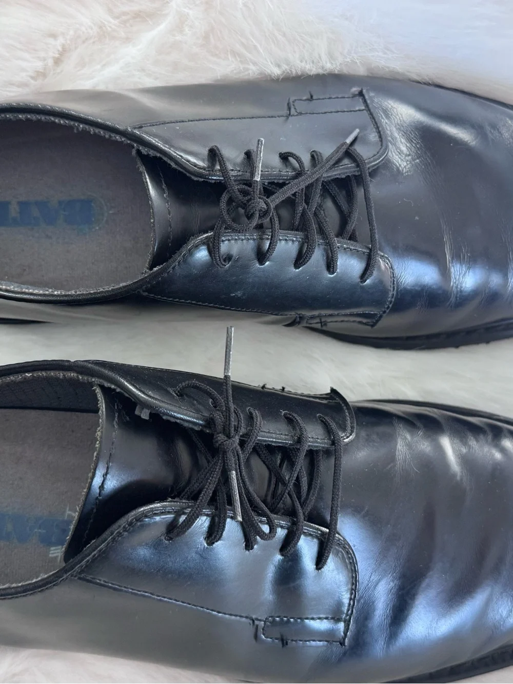Bates Black Men's Lace-Up Derby Oxfords